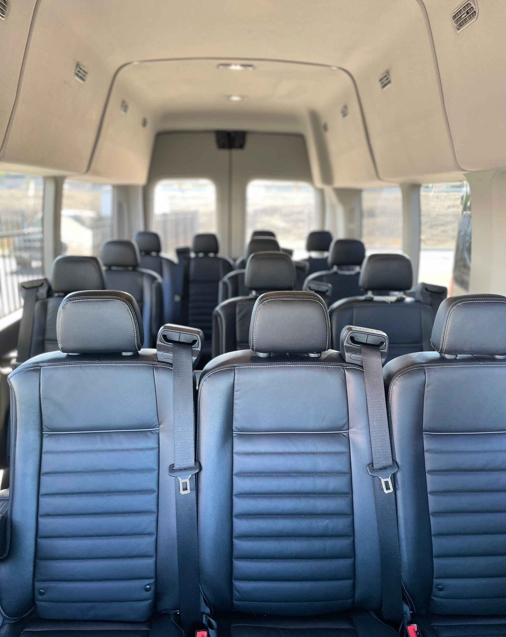 Shuttle-Van-Interior Roseville Wedding Limo
